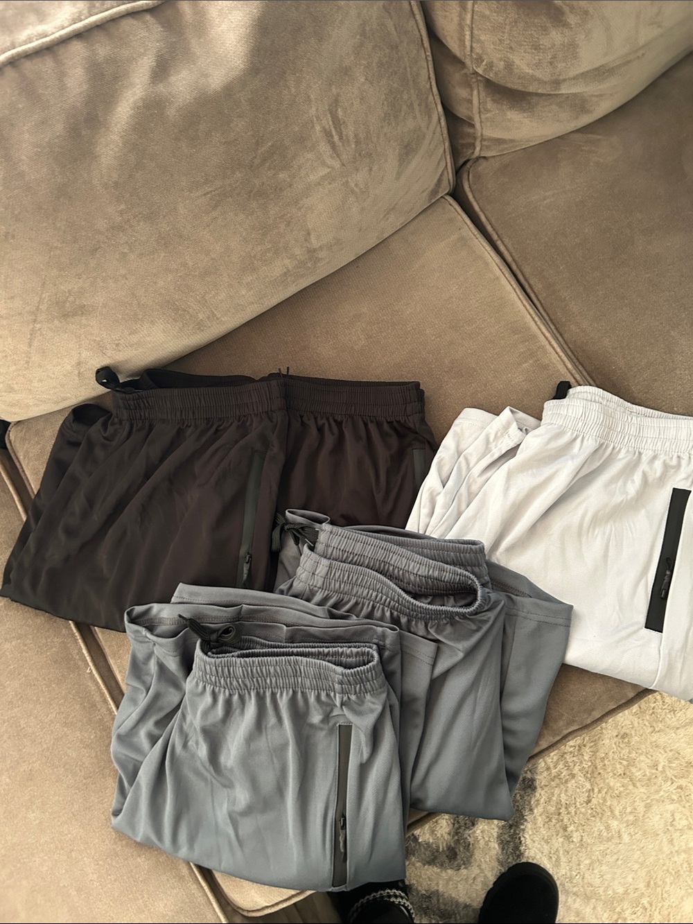 Men's Performance Shorts - Gray, Light Gray & Black- New. never used.